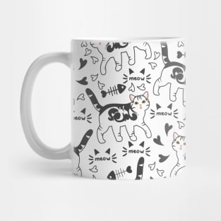 Doodle Cute American Shorthair Cat Mug